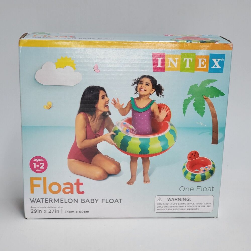 Watermelon Baby Float Intex For Ages 1-2‎ years 29in x 27in Max Weight 33lb